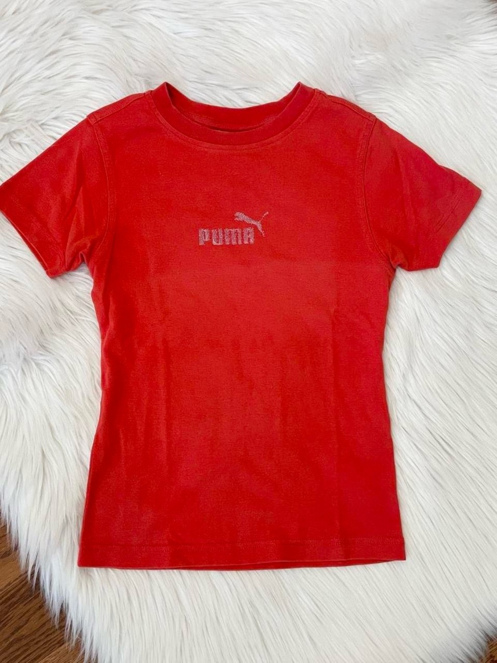Vintage Y2K red baby tee by Puma